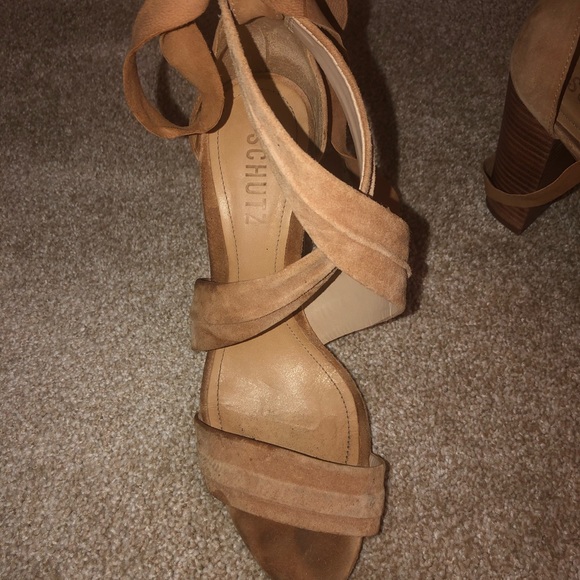 Schutz lace up heels in Carmel brown, great! - Picture 8 of 8